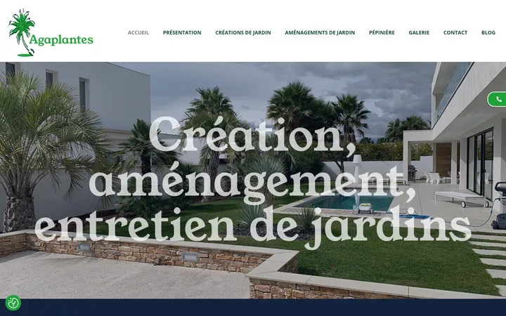 Capture du site de Agaplantes, Paysagiste et pépiniériste à Agde