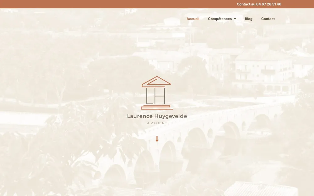 Capture du site de Laurence Huygevelde, Cabinet d'avocat à Béziers