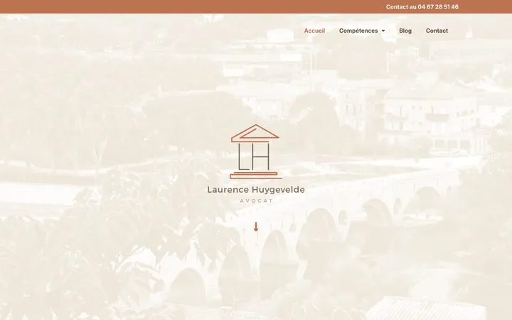 Capture du site de Laurence Huygevelde, Cabinet d'avocat à Béziers