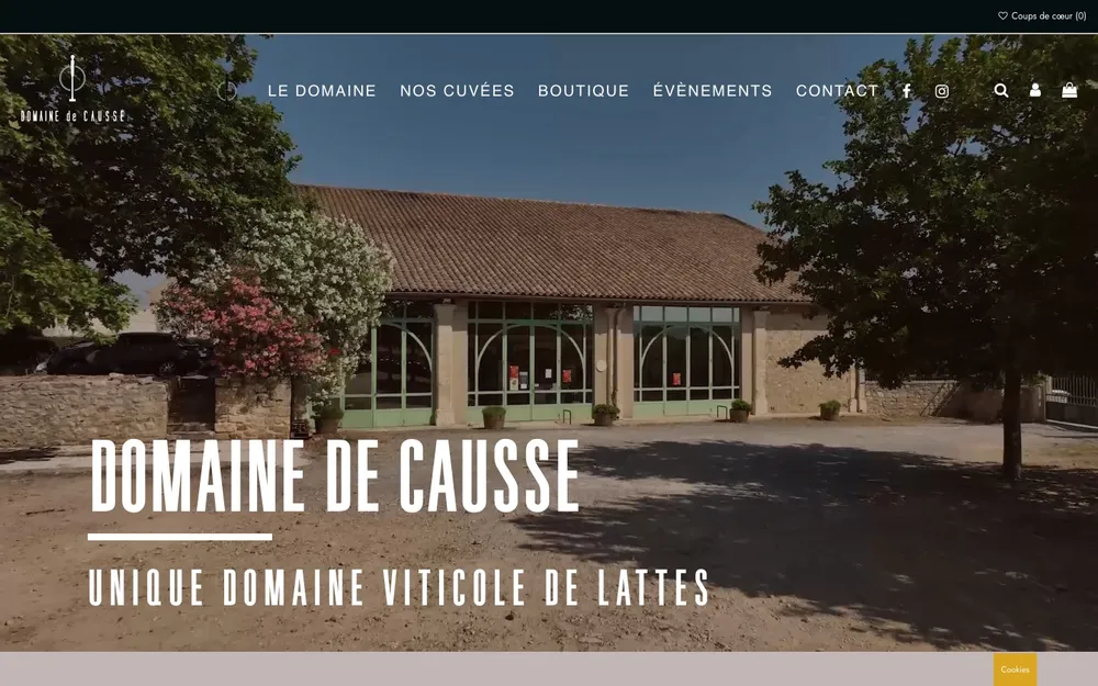 Capture du site de Domaine de Causse, Domaine viticole à Lattes