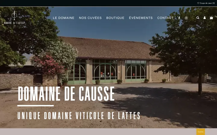 Capture du site de Domaine de Causse, Domaine viticole à Lattes