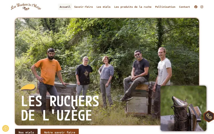 Capture du site de Les Ruchers de l'Uzège, Apiculture & miel artisanal à Sanilhac-Sagriès