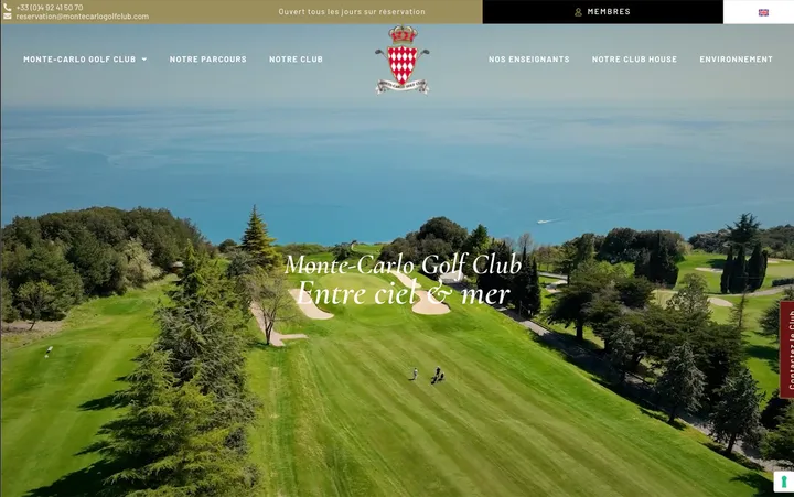 Capture du site de Monte-Carlo Golf Club, Golf club à La Turbie