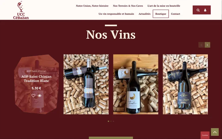 Capture du site de UCC Cébazan, Union de caves coopératives à Cébazan